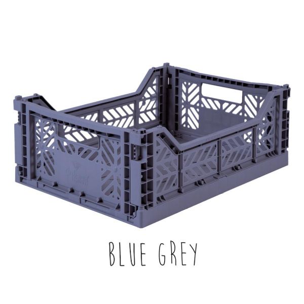 Storage . Folding Crate - Midi / Buy 5 Get 1 Free - Blue Grey
